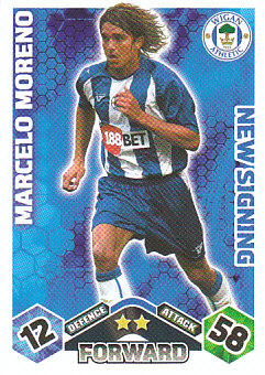 Marcelo Moreno Wigan Athletic 2009/10 Topps Match Attax New Signing #EX87